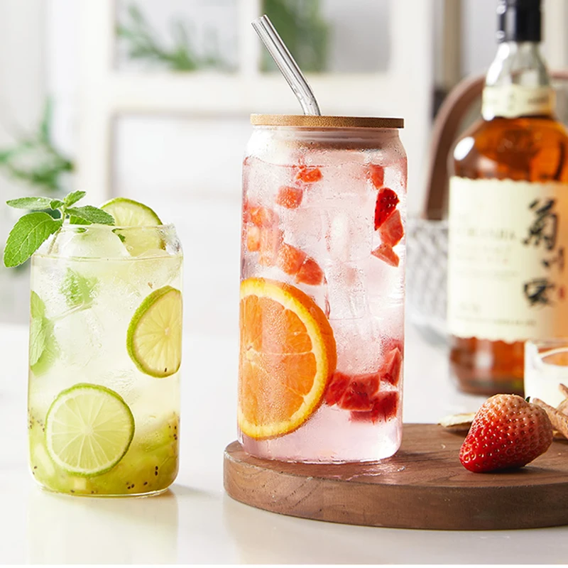 Beer Glass Can Ice Frozen Coffee Glass Water Cup Juice Drink Coco Cola Bottle Beer Coffee Milk Tea Glass Cup