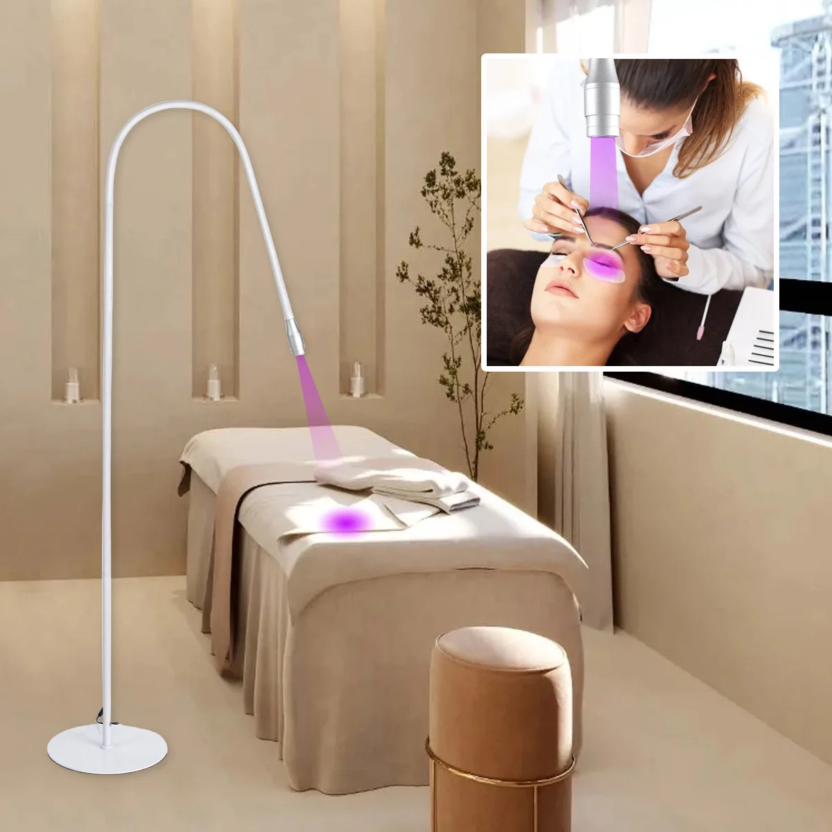 5W/10W Professional Beauty Uv Eyelash Lamp White Black  Uv Led Lamp for Lash Extensions