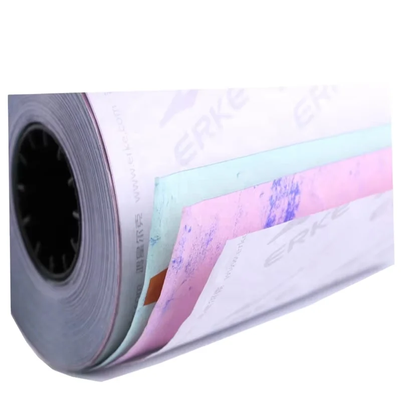 2 layer Carbonless  Paper Roll with white and yellow color