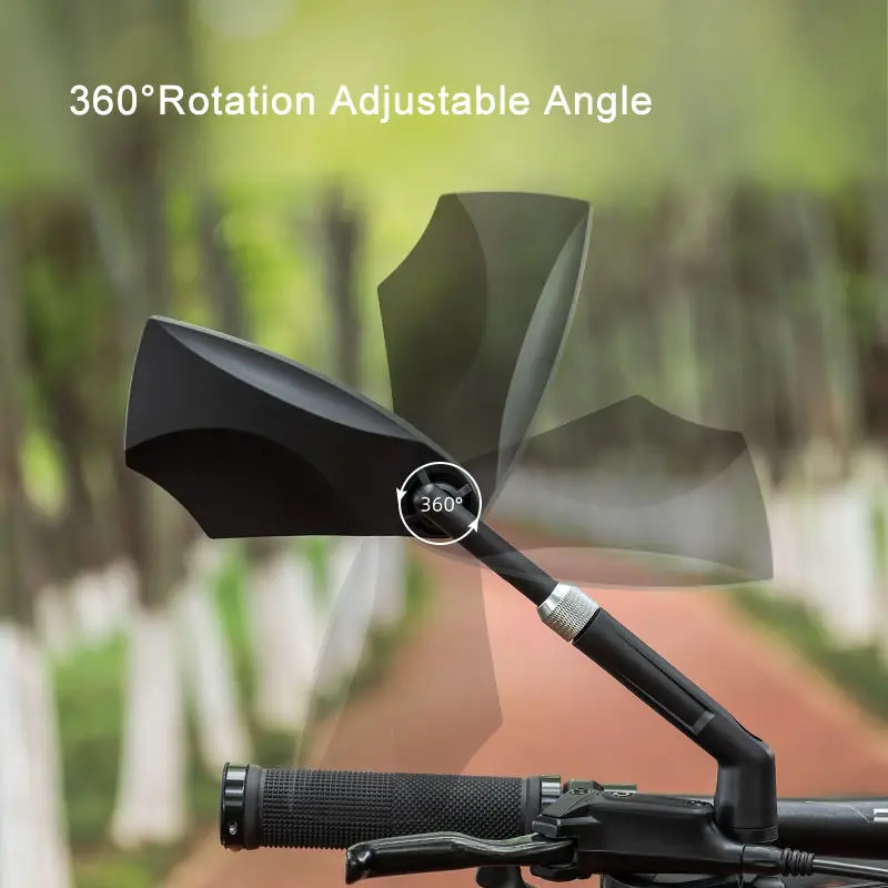 360 Degree Rotating Adjustable Bike Rearview Mirror Adjustable Telescopic Reflective Riding Mirror