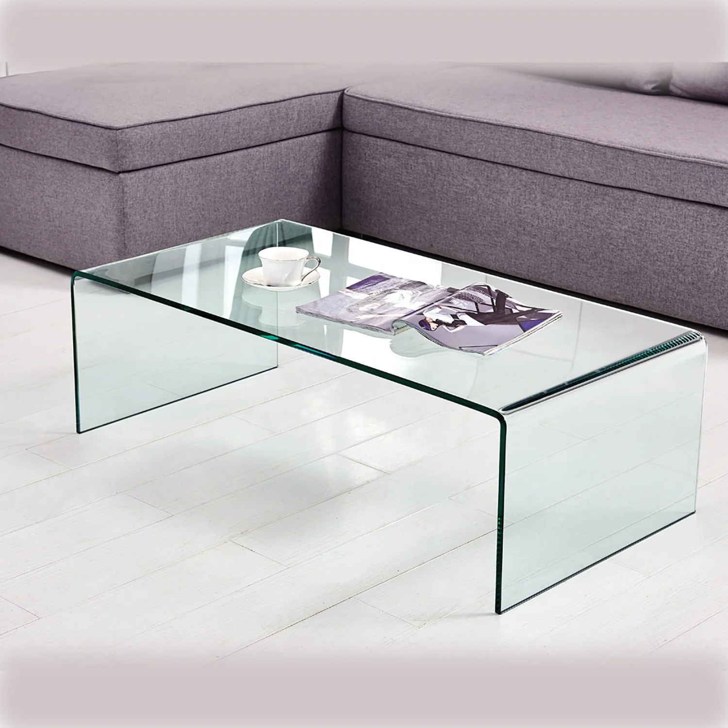 
Tempered Glass Latest Glass Decorative Transparent Drawing Room Table Designd For Living Room 