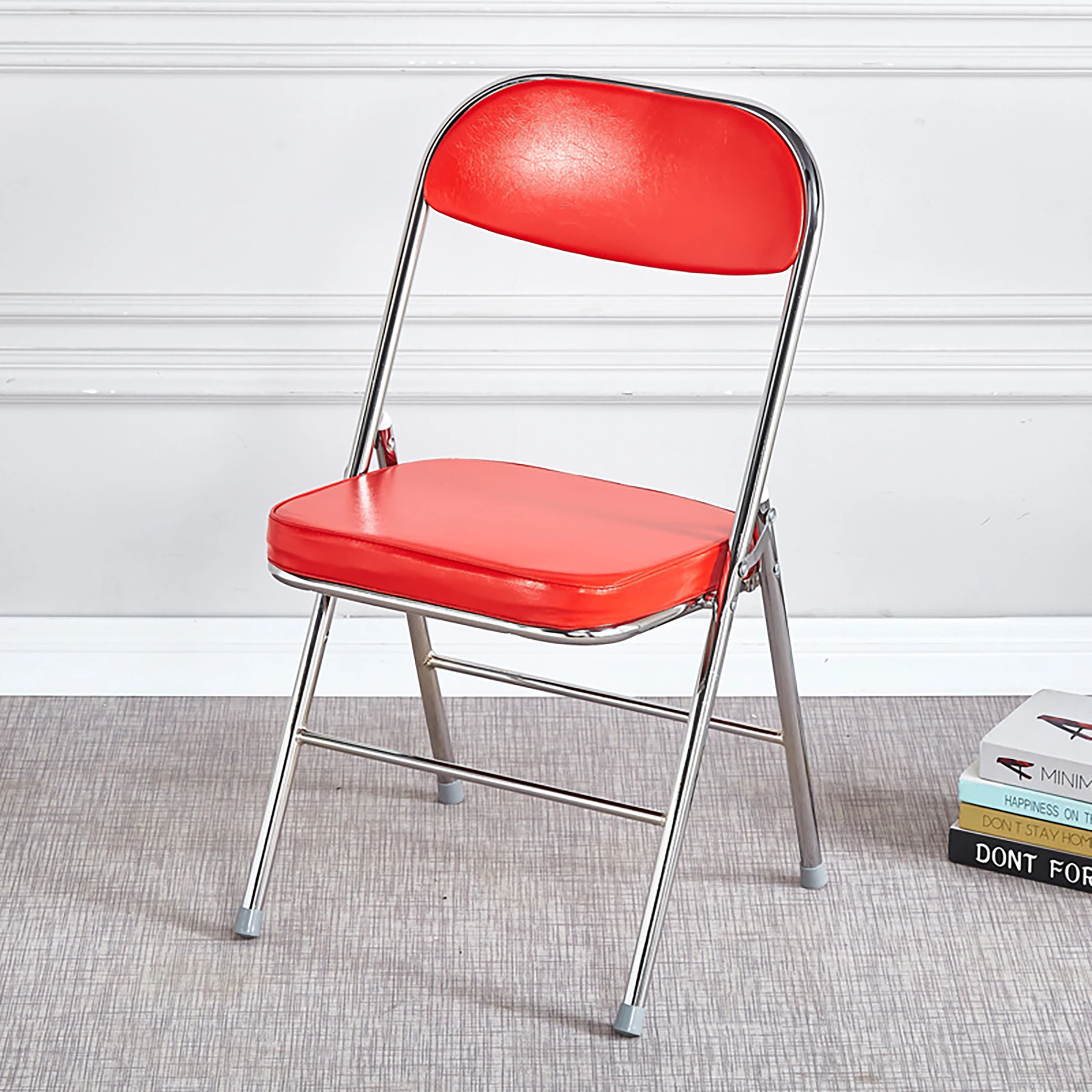 Wholesale Modern Folding Chair Cheap Price Outdoor Plastic Pu Upholstered  Folding Chair