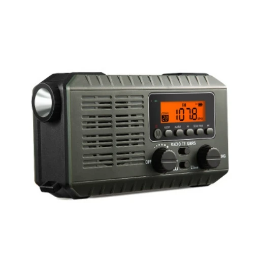 Solar hand radio led flashlight multifunctional emergency flashlight generator with radio