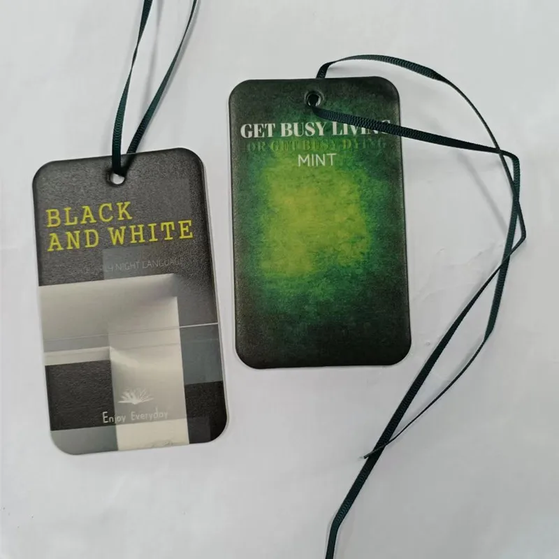 Wholesale 9 scents stocked promotion gifts car fragrance scented card private label custom design paper diffuser aroma card