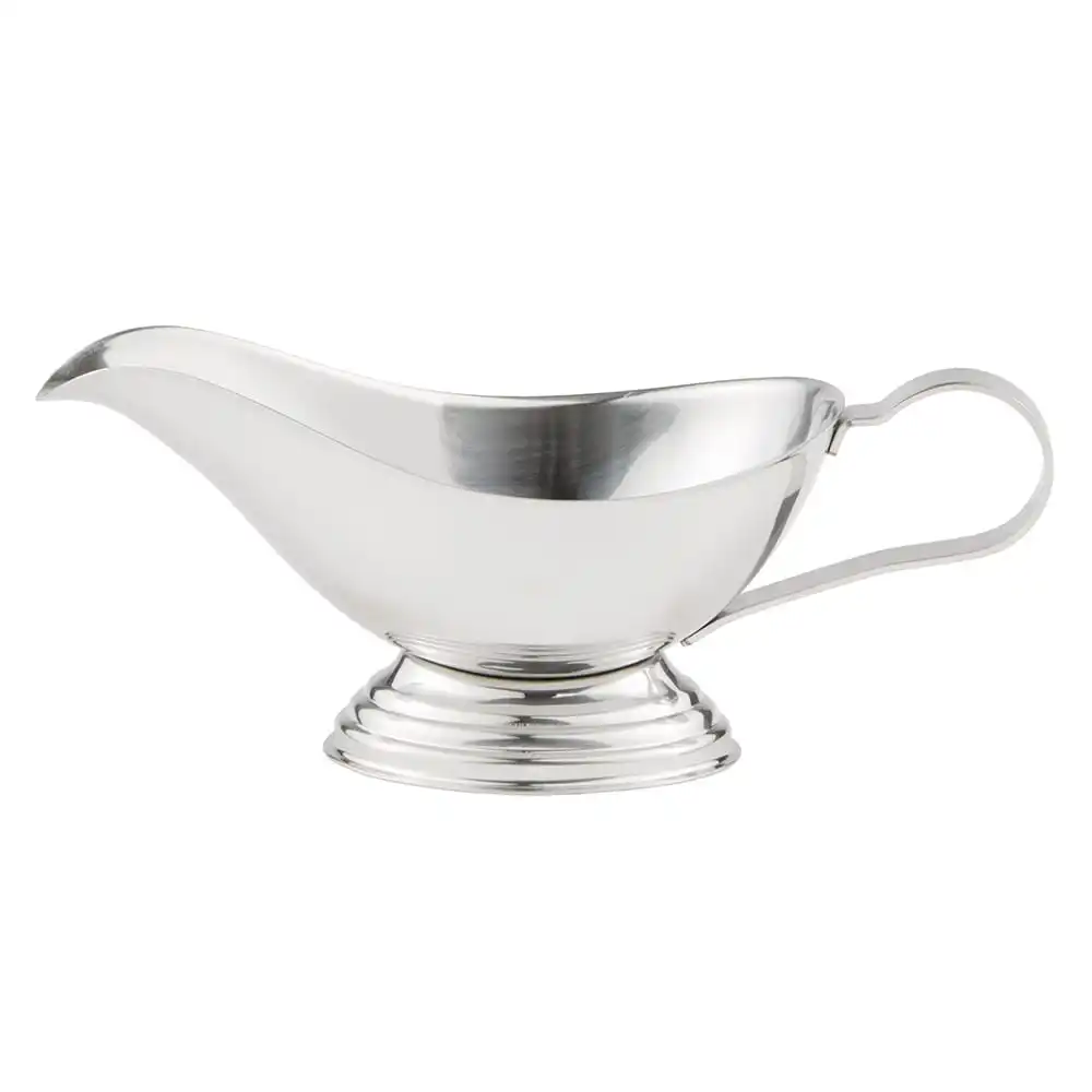 Gravy Boat- Stainless Steel Footed Gravy Boat
