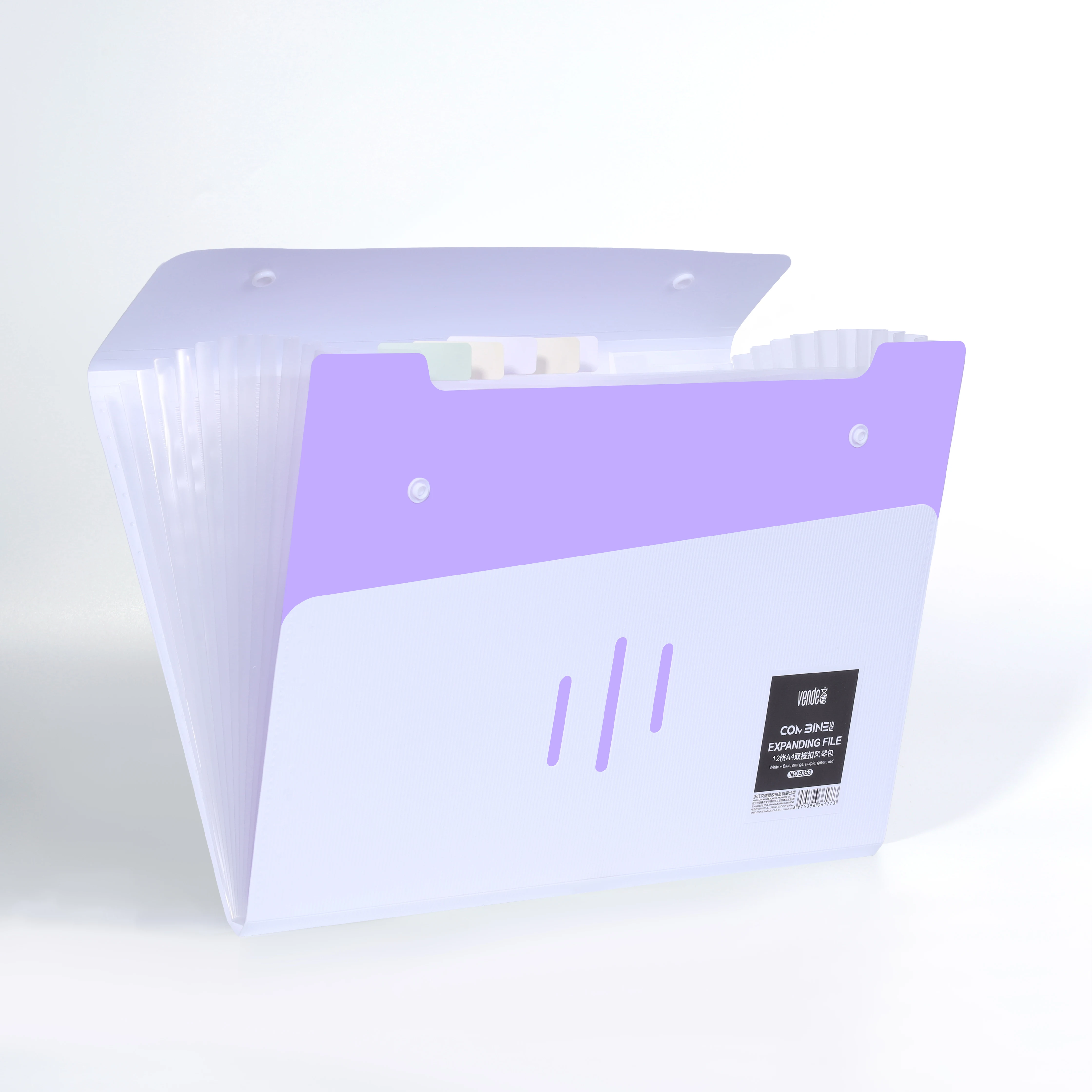 Large Capacity A4 File Bag 12 Layers Horizontal Portable Organizer Made PP Material Storing Files Newly Arrived Filing Product