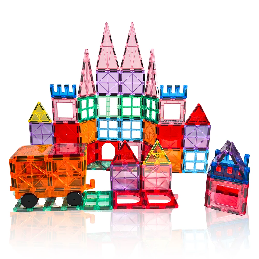 Shinlecobe High Quality 120Pcs 3D Blocks ABS Plastic Magnetic Building Blocks for Kids Magnetic Toy Building Blocks