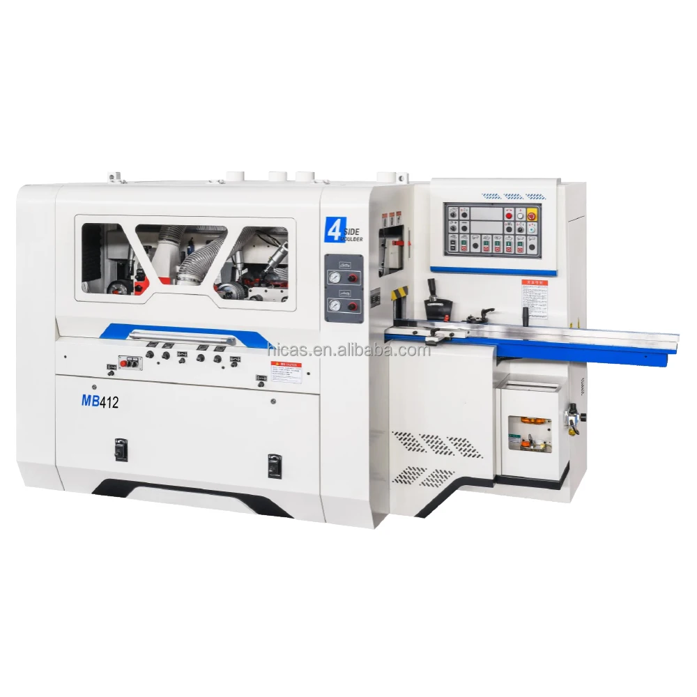 MB616 Woodworking Moulding Machine 4 Side Thicknesser Planer 4 Heads Four Side Planer Moulder for Solid Wood Processing