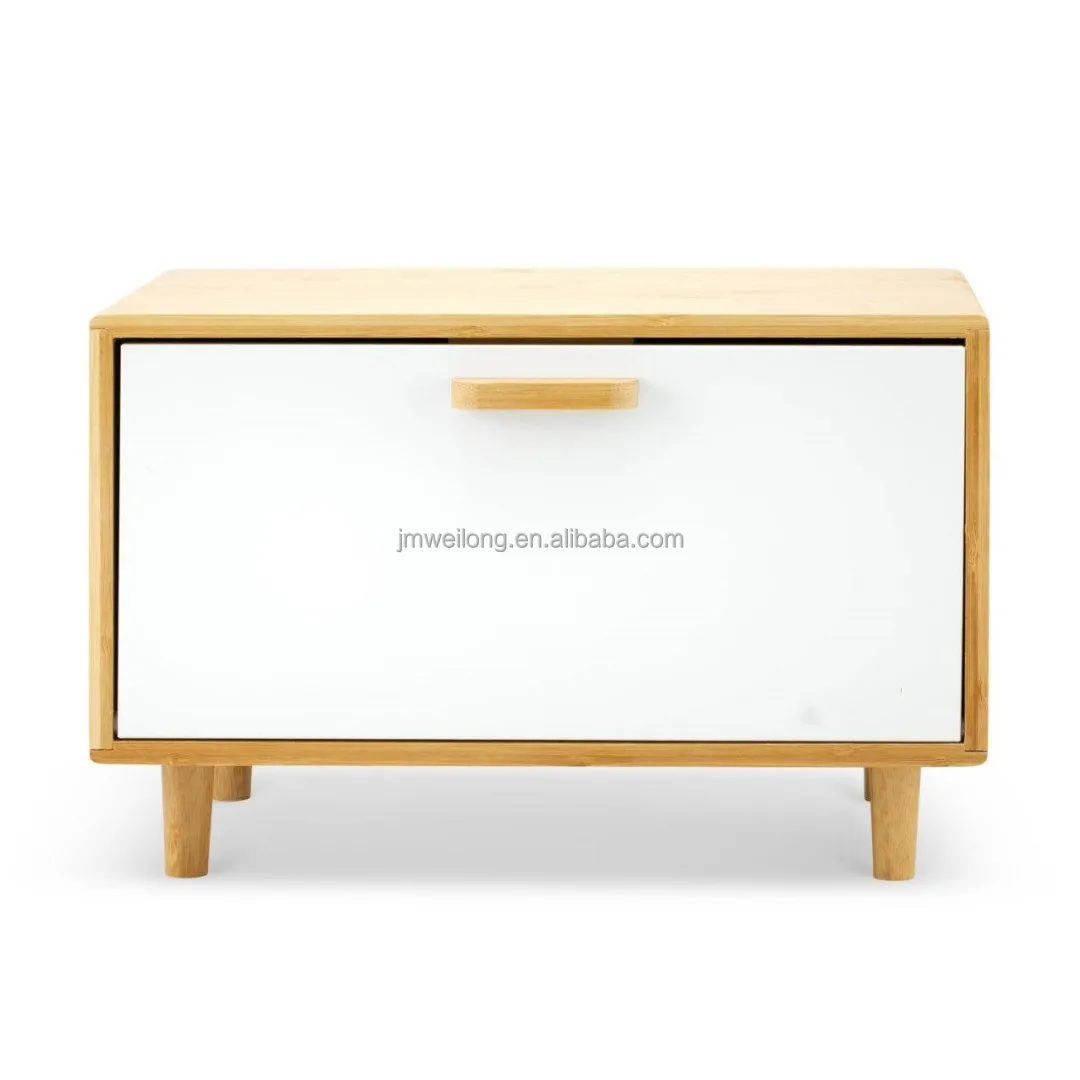 Wholesales bamboo and metal bread box Vintage Galvanized Kitchen Metal Bread Bin home decal square home storage box