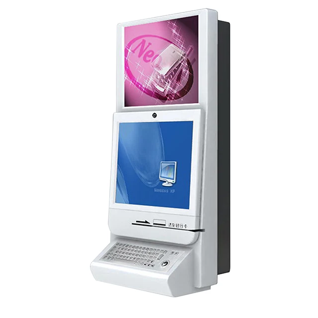 OEM/ODM self serve desktop payment Kioks with cash recycler card dispenser metal keyboard