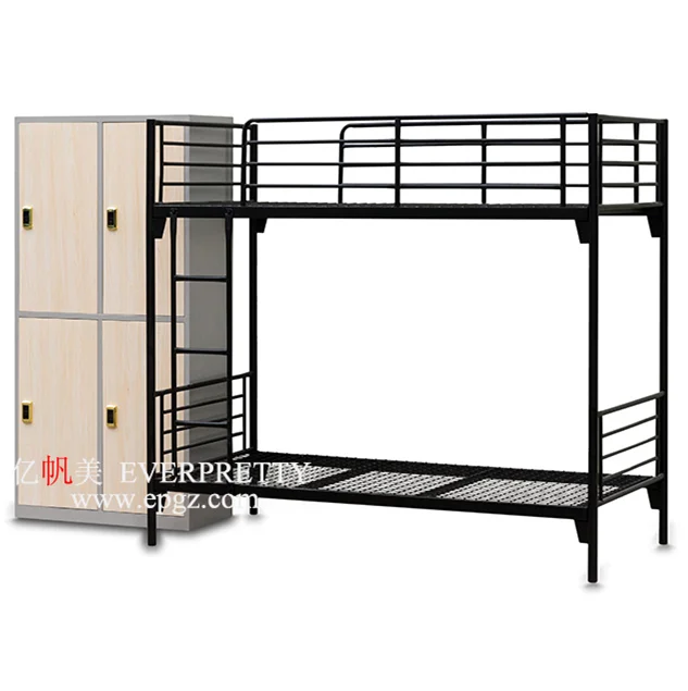 Durable Adult Children Bed Furniture Wrought Iron Cheap Price School Military Used Metal Bunk Bed