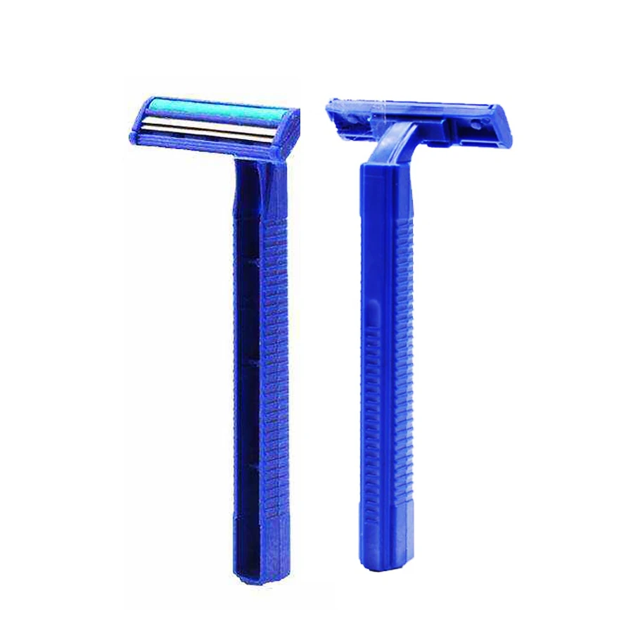 D213 Disposable Double Blade Shaving Razor with Lubricating Strip Plastic Handle