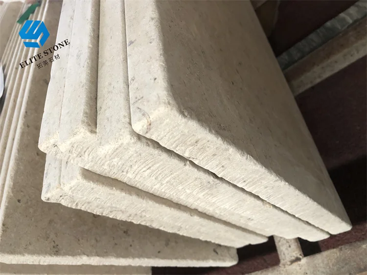 Tumbled Homed Natural Travertine Outdoor Indoor Floor Paving Stone Tile French Pattern Limestone Pavers