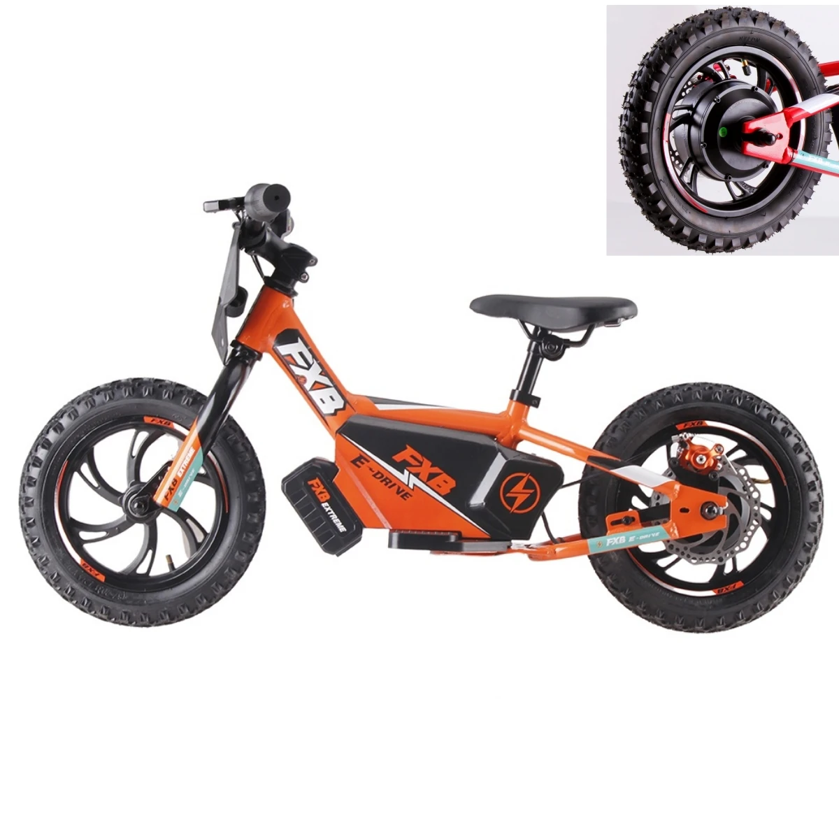 2024 popular 36v 5.0ah lithium battery mini electric motor cycle kids balance bike electric 12 inch bicycle for kids 3-6years