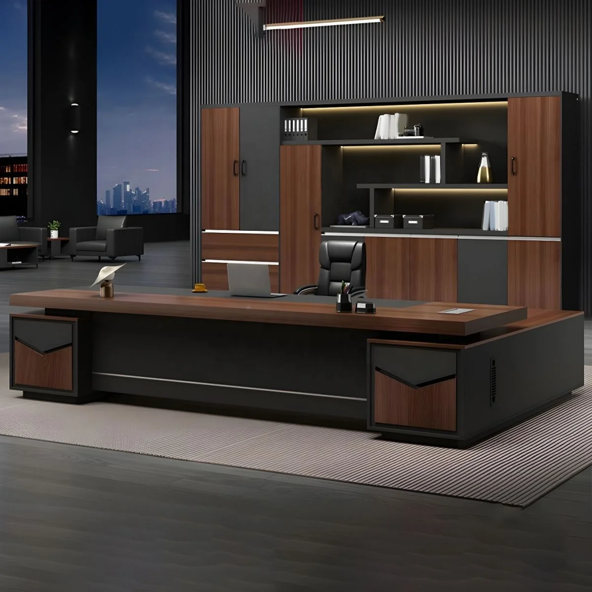 High End Luxury office desk furniture L shaped office executive boss desk ceo office table