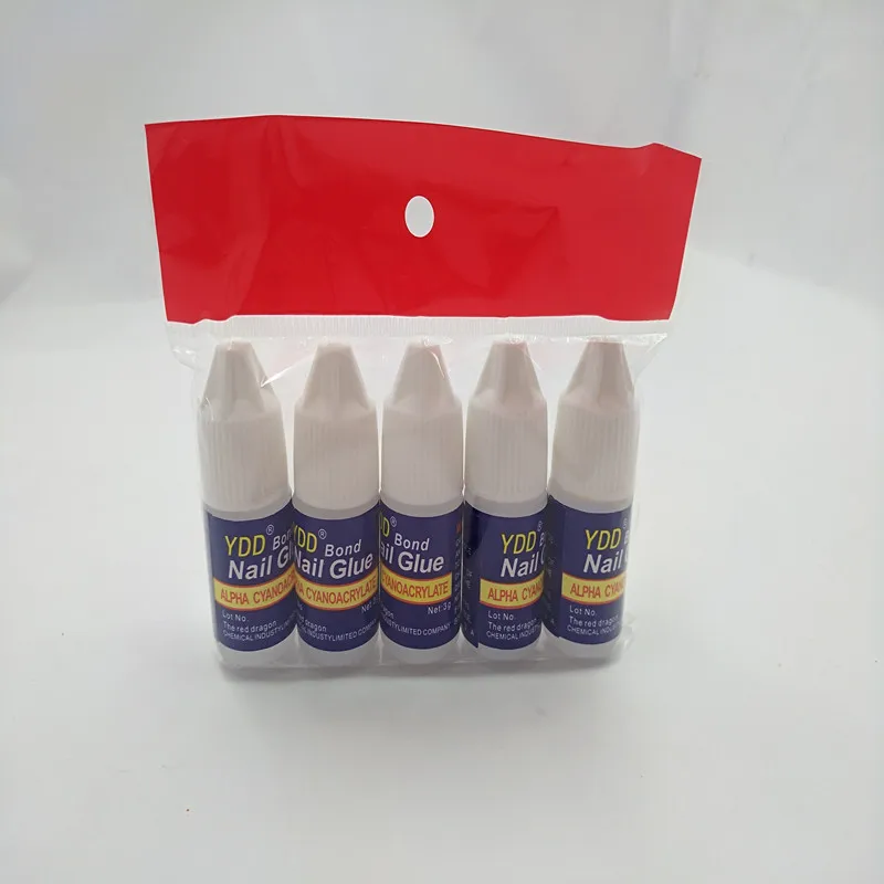5 Bottle/Set 3G YDD bond Glue Polish Nail Foil UV Gel Adhesive Artificial False Art Acrylic Decoration Rhinestones Tips Glue