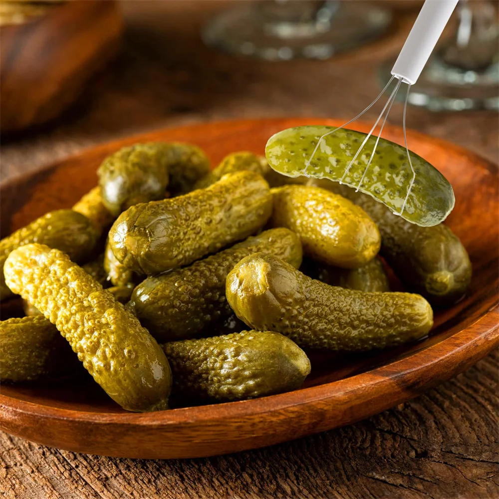 Kitchen Stainless Steel Olive Pepper Grabber Pickle Picker Grabber Claw Jar Pickle Pincher Tool