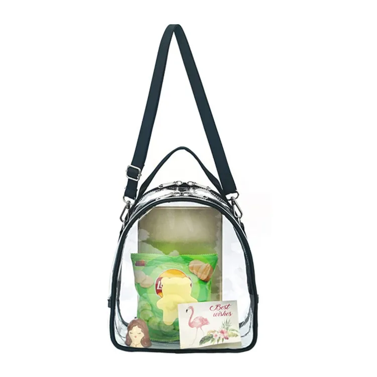 PVC Transparent School Bag for Women Men See Through Large Capacity Backpack Solid Clear Travel Back Bag 2022