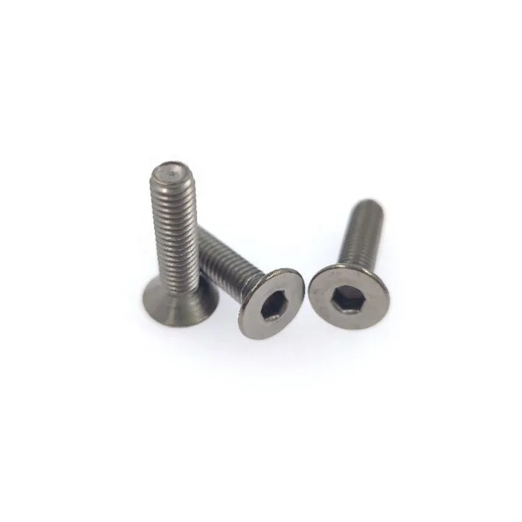 DIN7991 M2 M2.5 M3 M4 M5 M6 titanium flat hex socket countersunk head screw