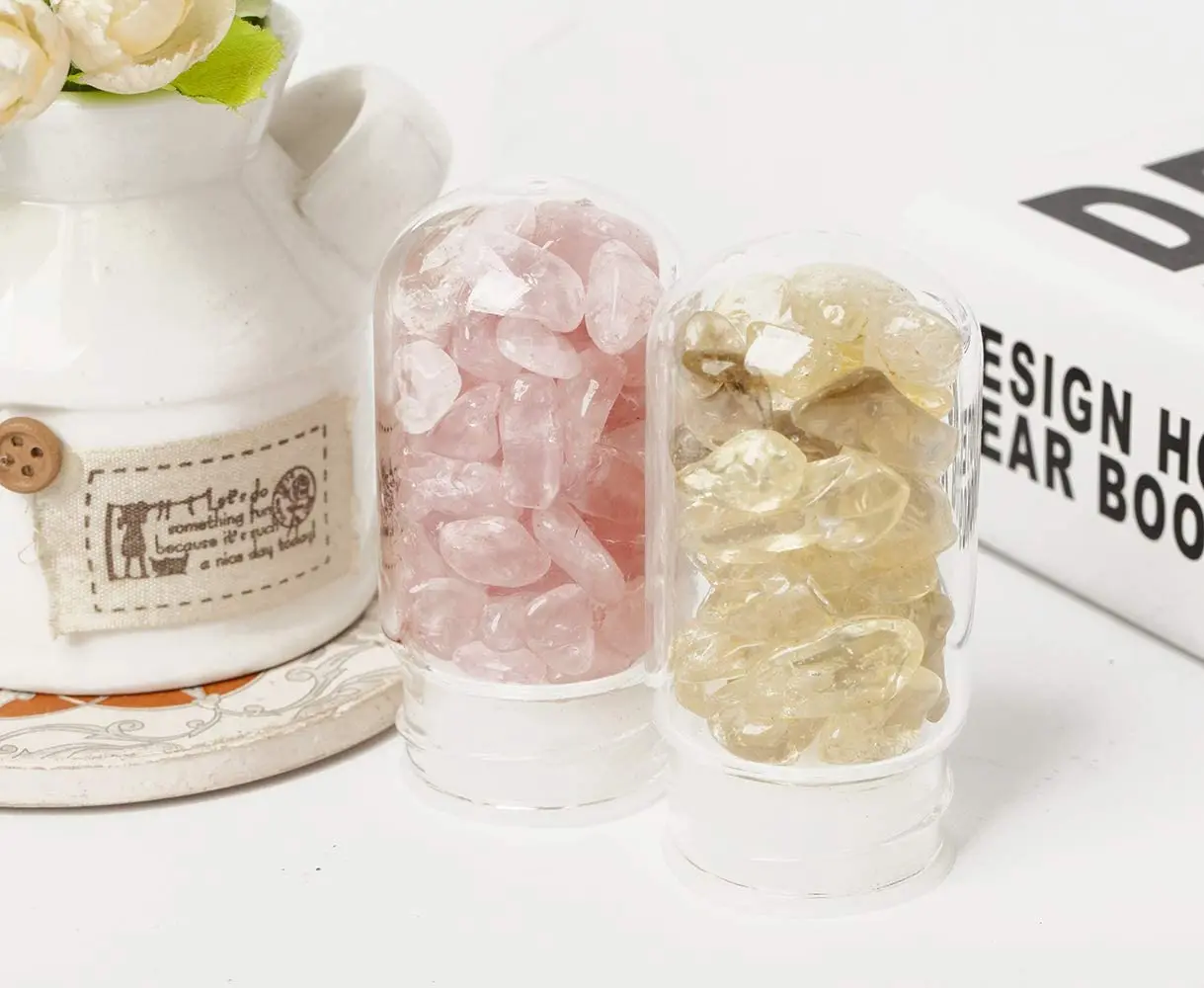 New Energy Crystal Gem Stone Drinking Water Infused Bottle Glass Bottle