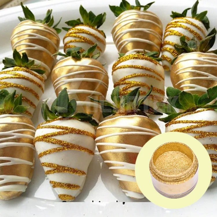 Food grade Mica powder gold edible luster dust for cake decoration tools