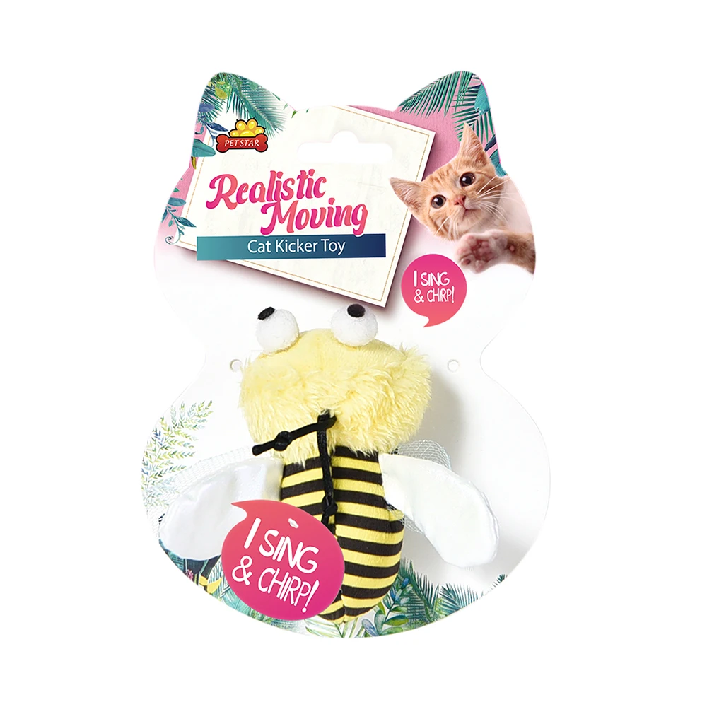 Petstar Factory Customize Realistic Moving Cat Toy Cat Kicker Toy With Sound