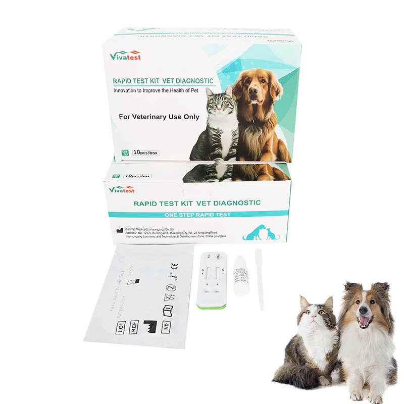 Ветеринарно-эффективные наборы для быстрого тестирования кошачьей лейкемии Felv + Fiv Ab для кошек