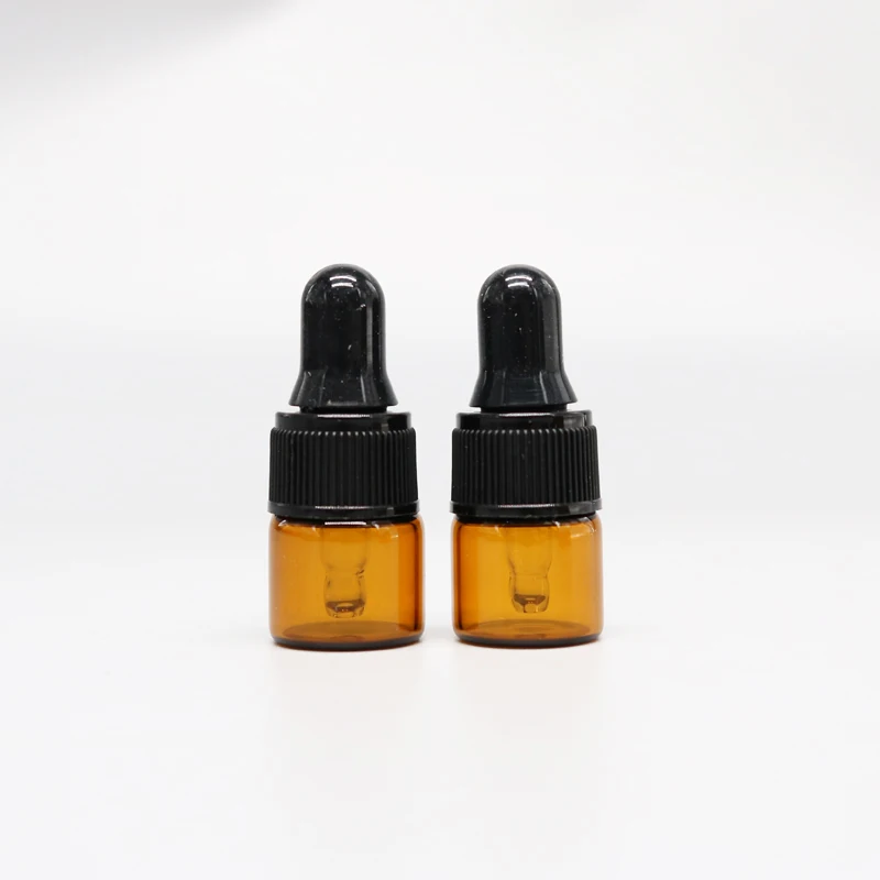 Mini cute glass dropper bottle 1ml 2ml 3ml 5ml pipette glass bottle with dropper for essential oils sample glass vial