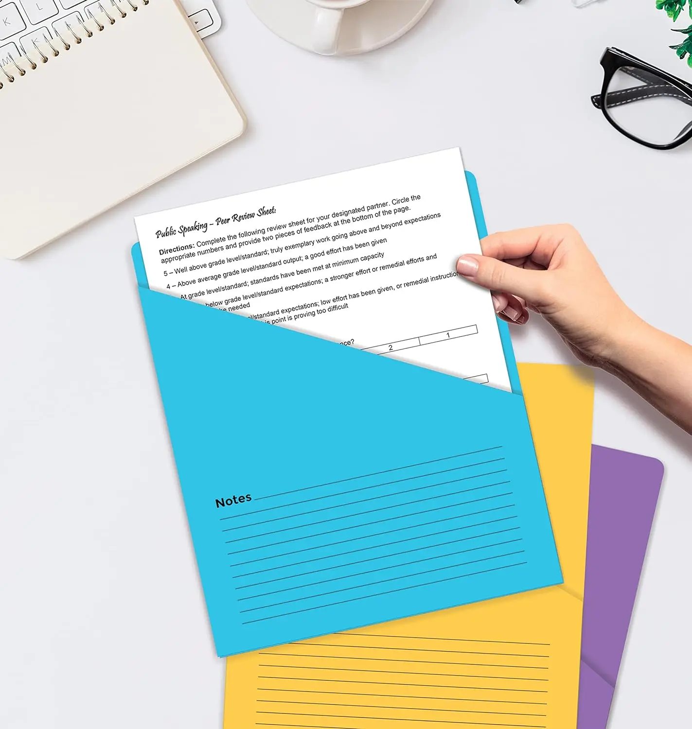 Manufacture Custom Waterproof Cardboard A4 Presentation Paper Business File Folder With Slot