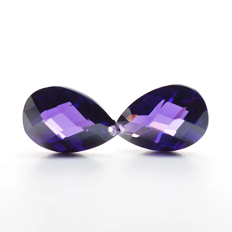 Pear Cut Loose Stone CZ Lavender Synthetic Cubic Zirconia