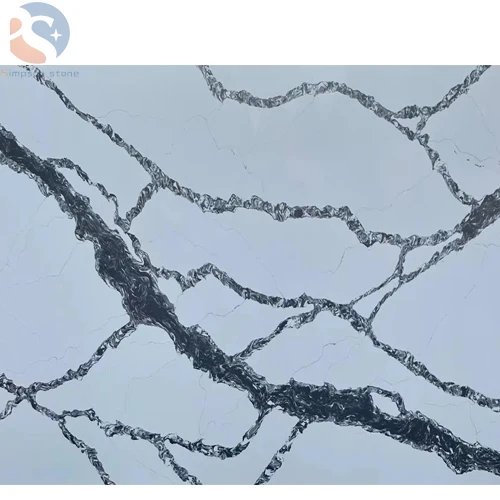 Chinese Supplier Jumbo Size Extra Large Big Wholesale Price White Calacatta Artificial Quartz Stone Slabs For Kitchen Countertop