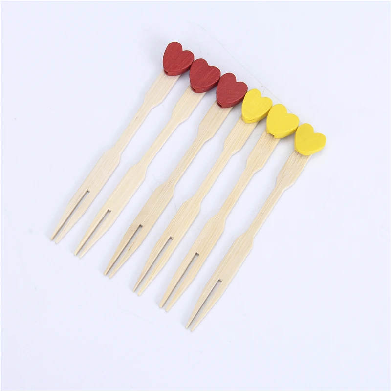 Wholesale Lovely Love Decoration Bamboo Fruit Pick from China Supplier
