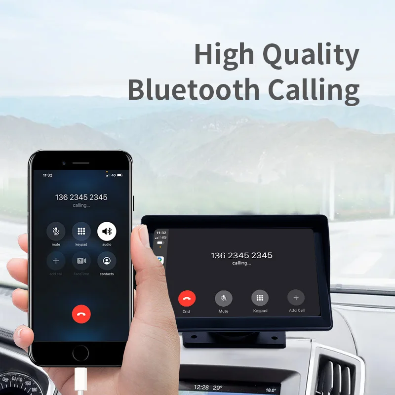 Universal Wireless 7 inch Touch Screen Car Video Player Android Stereo Carplayer Portable Car Radio Carplay