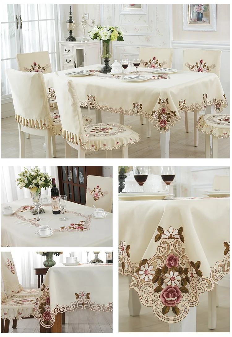 hot selling 2022 Fancy Tablecloth Embroidered Table Cloth Wholesale Modern Table Cloth turkish table cloth embroidered
