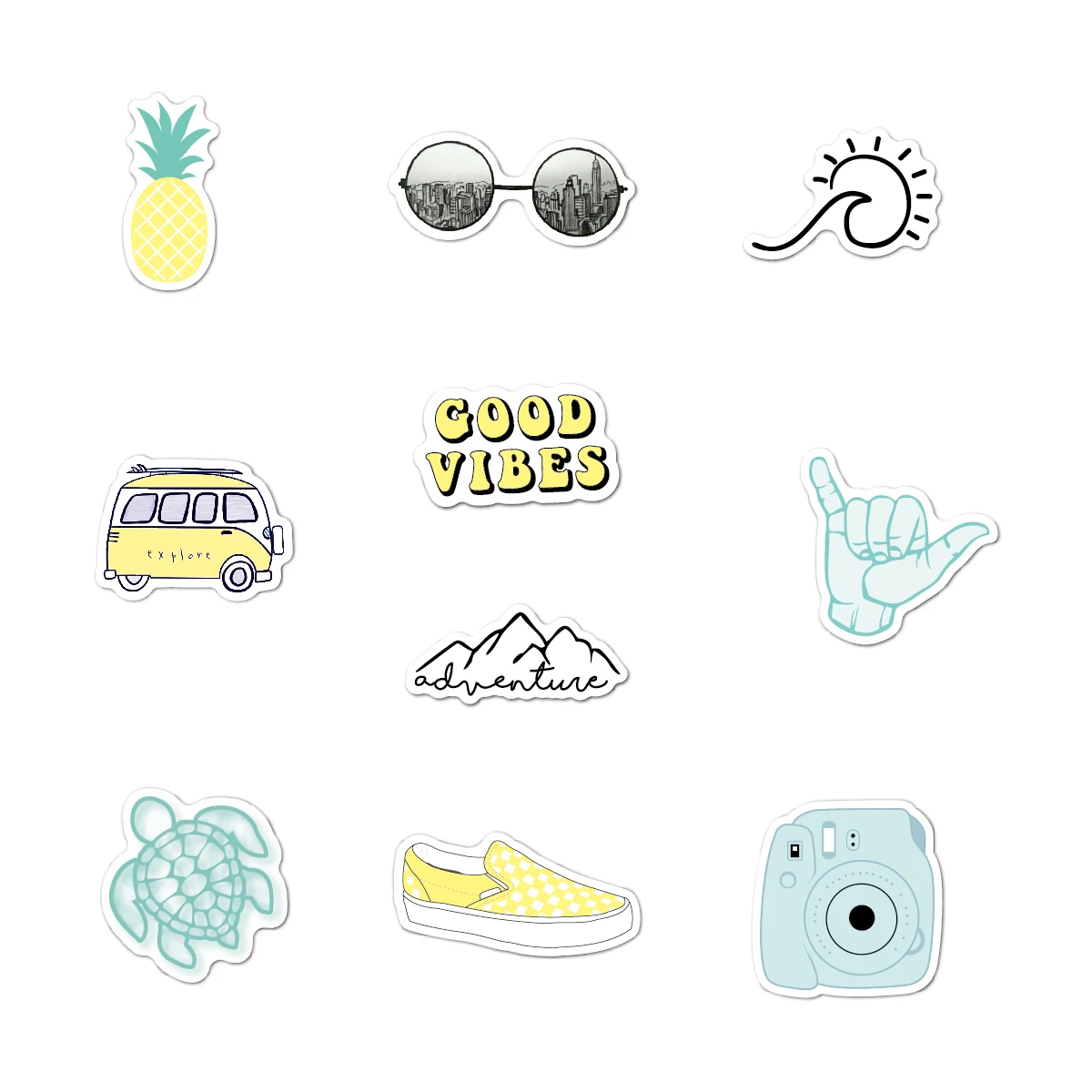 
Amazon hotsale stickers small fresh bottle water cup sticker waterproof VSCO sticker 