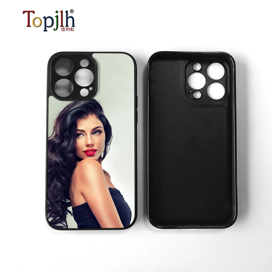 Topjlh Phone Case Blank sublimation 2d Tpu Aluminum Plate personalized Printing Cell Phone Case For IPhone 15 Pro Max