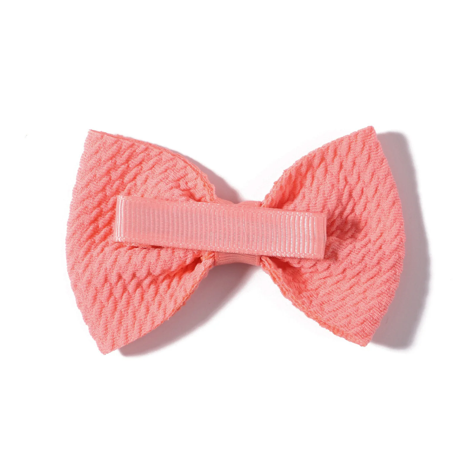 Wholesale Pop Corn 3 inches Hair Bow 40 Candy Color Baby Girls Solid Bow Hairpins Children Waffle Hair Bow Clip Hair Accessories