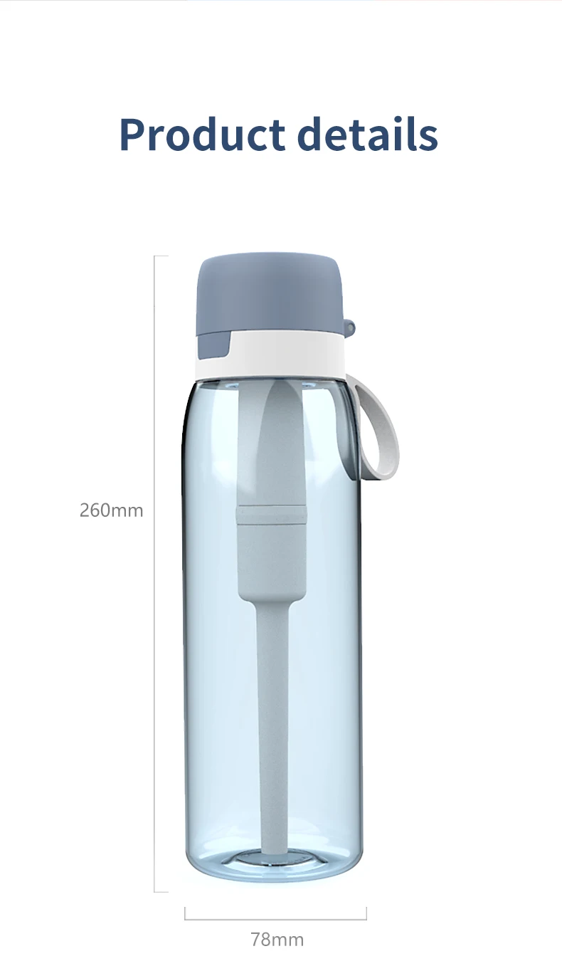 Bpa-free premium filter bottles hold 26 ounces of water designed with filter water purifier straws