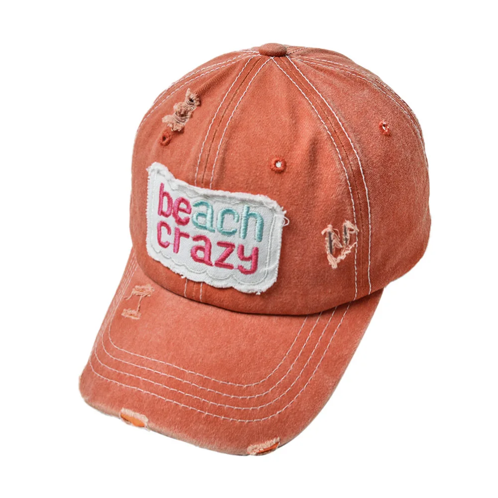 BEACH CRAZY 3 D Embroidered Baseball Cap Adjustable Size For Running Workouts And Outdoor Activities All Seasons