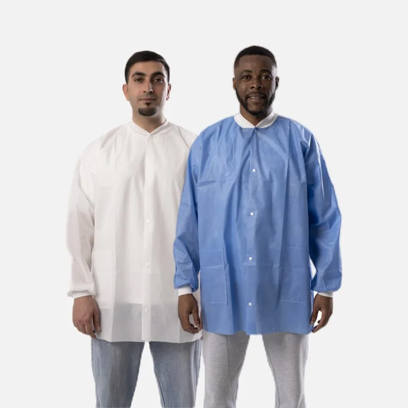Disposable White Lab Coat Unisex Wholesale Labcoats against cross-contamination for Laboratory, Healthcare, Cleanrooms