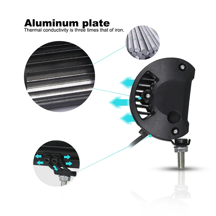 Led Work Light 24V High Power Super Bright 9 inch Led Spotlight 4x4 Off Road Truck Led Driving Light