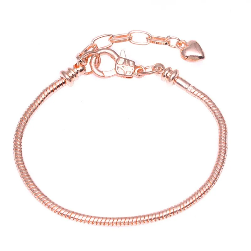 Popular Snake Chain Bracelet DIY Beaded Pendant Fit Chain Bangle Jewelry Made Gift Bracelet High Quality Chain for charms girls