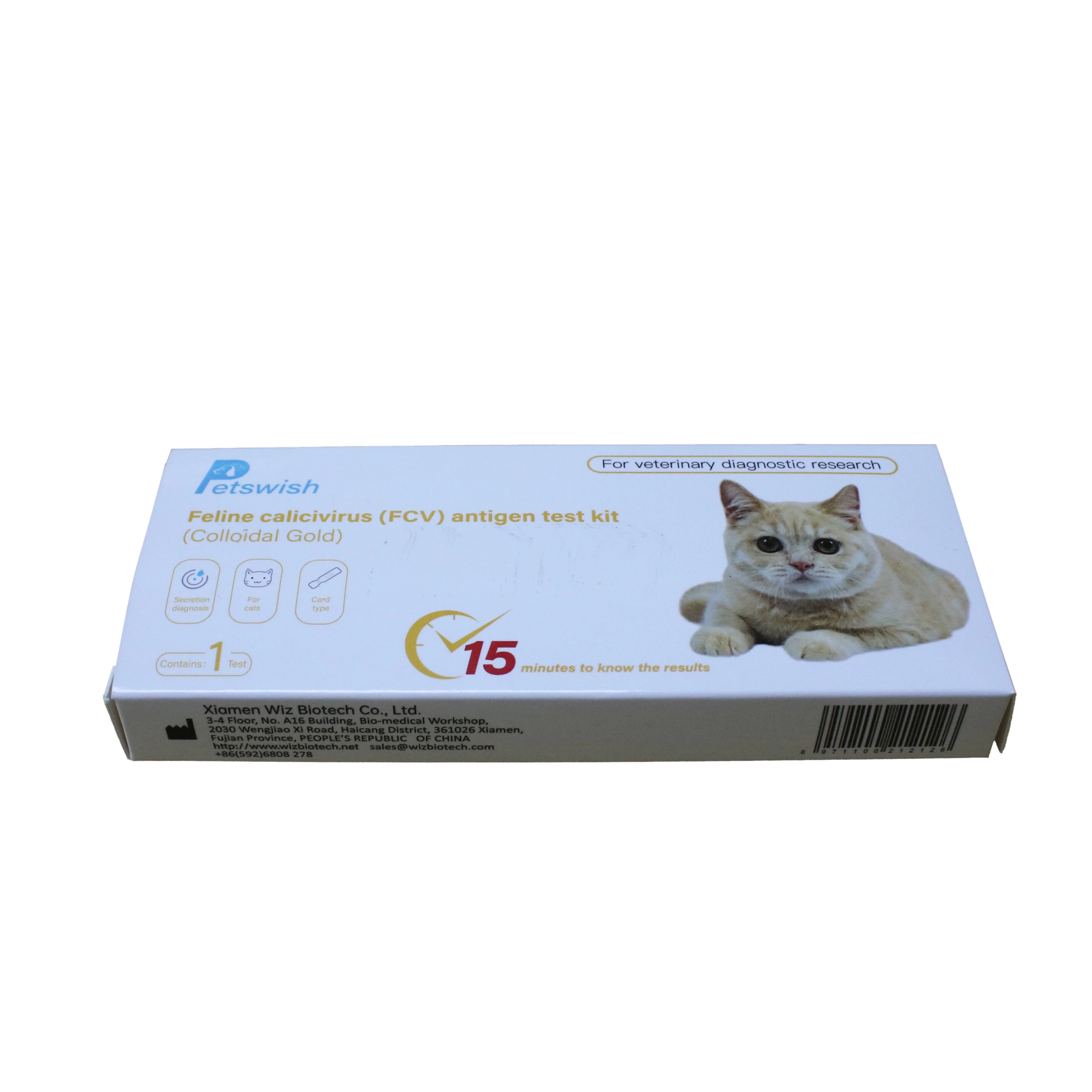 Feline Calicivirus FCV antigen test kit Colloidal Gold