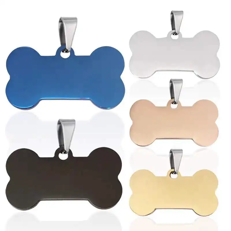 Customized Shape Brass Copper Aluminum Stainless Steel Dog Tags with Logo