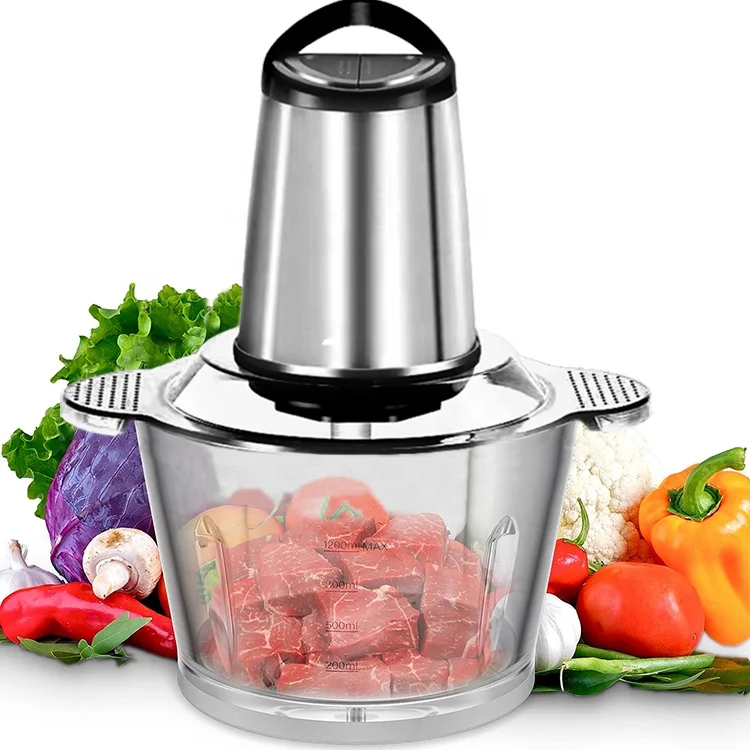 Factory Manufacturer 3L Electric Food Processor Glass Meat Chopper Household Food Grinder