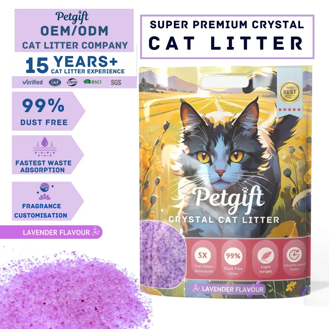 Hot Sale High Quality self cleaning pet products cat litter crystal cat litter silica gel best quality