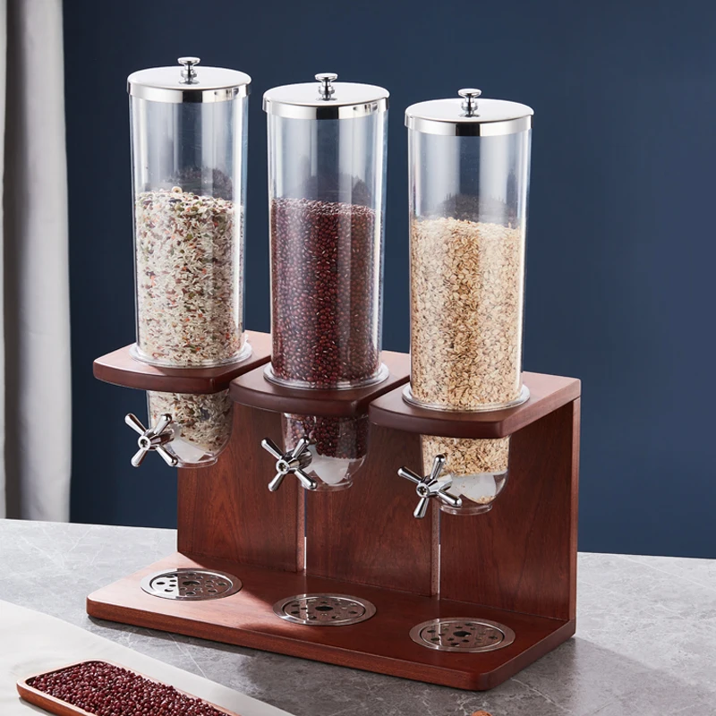 Профессиональный одинарный двойной тройной бак, коммерческий дозатор для конфет, сладостей, оптом, дозатор для рисовых хлопьев