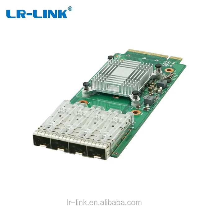 LR-LINK LREM7100PF-4SFP + PCIe v3.0 x8 Quad порты мезонин приёмопередатчик типа SFP 10G 4*10G Ethernet сетевой модуль
