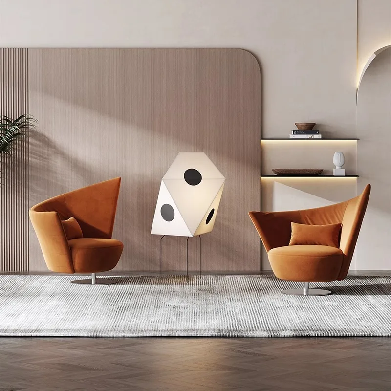 Modern Design Swivel Chairs Living Room Arm Chair Single Seater Swivel Barrel Accent Sofa Chair