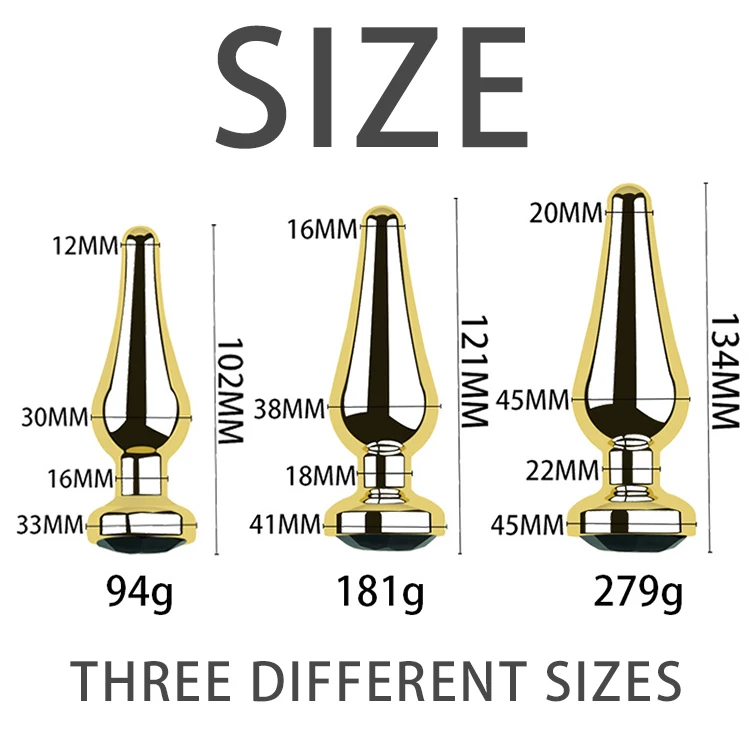 Sexbay Metal Anal Plug Different Sizes Circular Cone With Diamond Bottom For Anal Pleasure Dazzling Diamond Factory Price